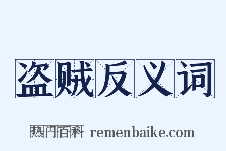 盗贼反义词是什么意思的图片